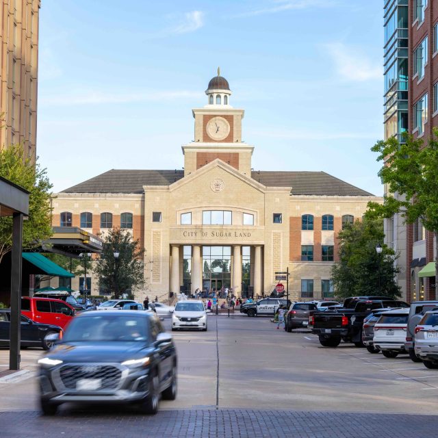 Sugarland Town Square courthouse exterior view